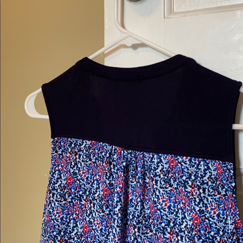 Stitch Fix Navy Blue and Designed Back Tank - Picture 3 of 5